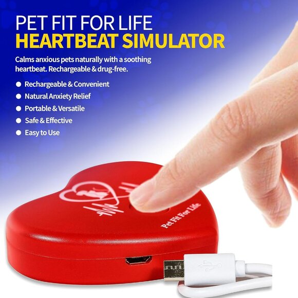 Rechargeable Red Heartbeat Simulator with USB Cord – Long-Lasting Heartbeat Toy - Picture 5 of 8